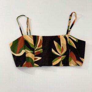 House of Harlow 1960 Linen Blend Crop Top